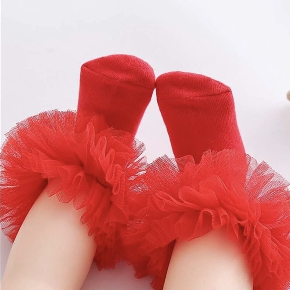 Other - RED RUFFLE SOCKS